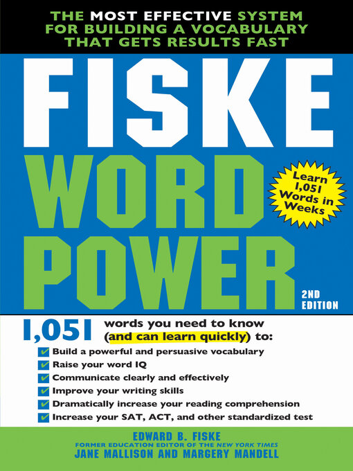 Title details for Fiske WordPower by Edward B Fiske - Available